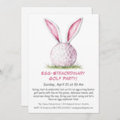 Egg-Straordinary Golf Party Uitnodiging (Voorkant / Achterkant)