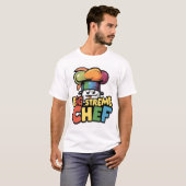 Egg-streme Chef: Gebarsten en klaar om te koken! T-shirt (Voorkant volledig)