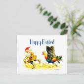 Egg Theif Grappig Jenny Nyström Pasen Feestdagenkaart (Staand voorkant)