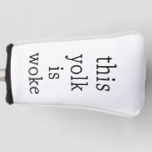 Egg Trending Funny Humor Deze dooier is wakker Golfheadcover (Voorkant)