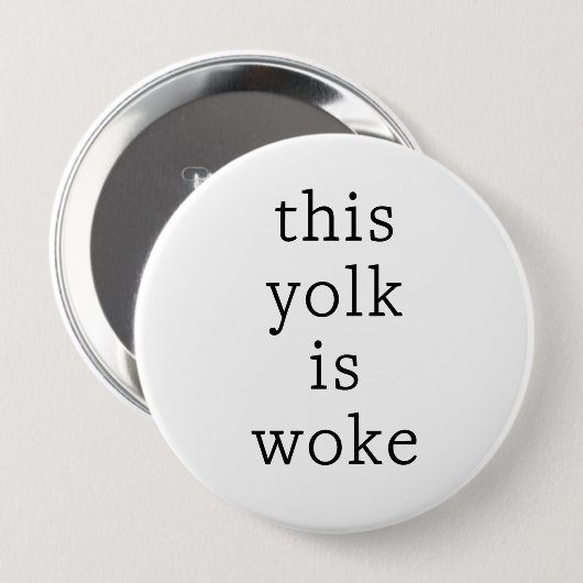Egg Trending Funny Humor Deze dooier is wakker Ronde Button 4,0 Cm (Voorkant /achterkant)