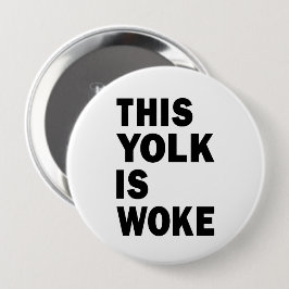 Egg Trending Funny Humor Deze dooier is wakker Ronde Button 4,0 Cm