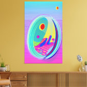 Egg Wave - Ken Gage Abstract Canvas Afdruk (Insitu (Woonkamer))