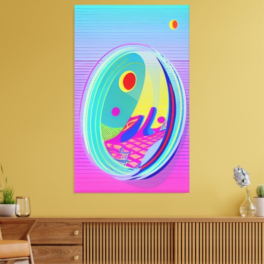 Egg Wave - Ken Gage Abstract Canvas Afdruk (Insitu (Woonkamer))