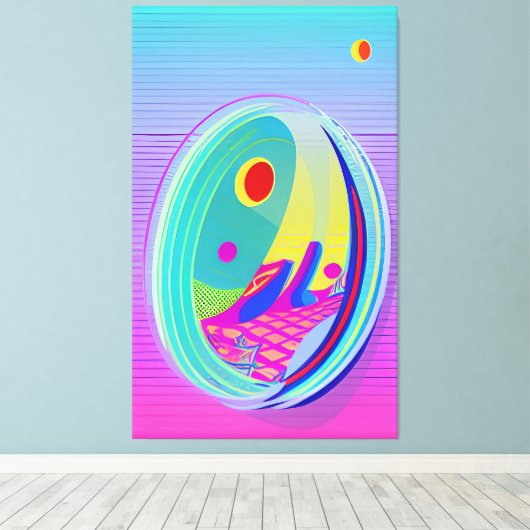 Egg Wave - Ken Gage Abstract Canvas Afdruk (Insitu (Houten vloer))