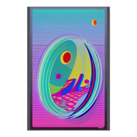 Egg Wave - Ken Gage Abstract Perfect Poster (Voorkant)
