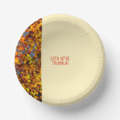 Egg White Leaves Happy Thanksgiving Geef Bedankt Papieren Kommen (Voorkant)