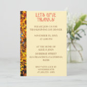 Egg White Thanksgiving Dinner Herfstfeest Kaart (Staand voorkant)