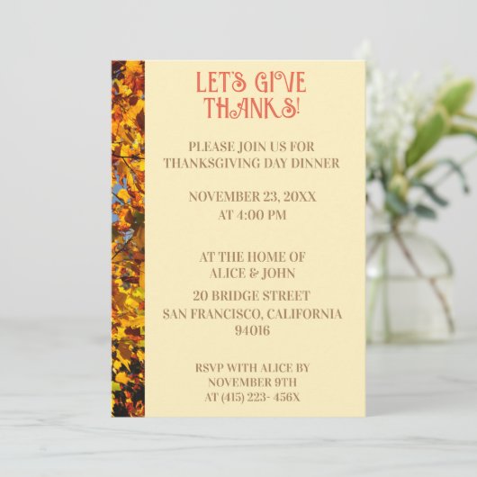 Egg White Thanksgiving Dinner Herfstfeest Kaart (Staand voorkant)