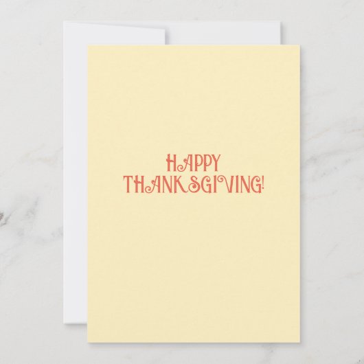 Egg White Thanksgiving Dinner Herfstfeest Kaart (Achterkant)