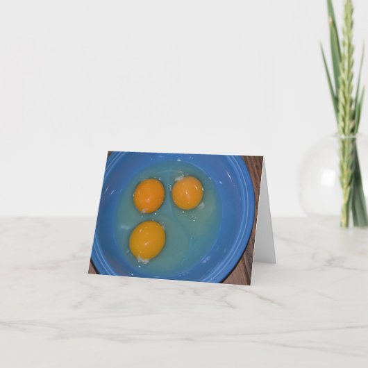 Egg Yolk Notecard Kaart (Voorkant)