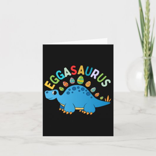 Eggasaurus Easter Egg Hunt Dinosaur Stegosaurus na Kaart (Voorkant)