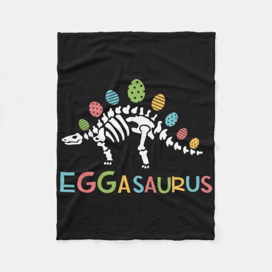 Eggasaurus Pasen Stegosaurus Dinosaur Jongens Kind Fleece Deken (Voorkant)