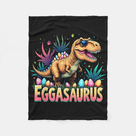 Eggasaurus Pasen Stegosaurus Dinosaur Jongens Kind Fleece Deken (Voorkant)