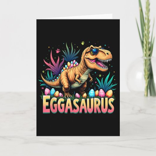 Eggasaurus Pasen Stegosaurus Dinosaur Jongens Kind Kaart (Voorkant)