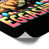 Eggasaurus Pasen Stegosaurus Dinosaur Jongens Kind Poster (Hoek)