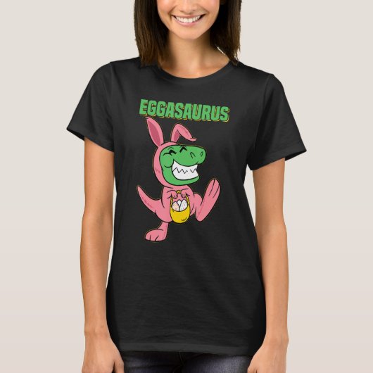 Eggasaurus Rabbit Trex Easter Egg Hunt Bunny Dinos T-shirt (Voorkant)
