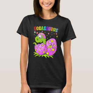 Eggasaurus Stegosaurus Easter Egg Dinosaur Cute Fu T-shirt