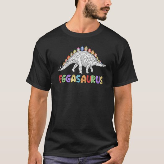 Eggasaurus Stegosaurus Egg Dinosaur Happy Easter D T-shirt (Voorkant)