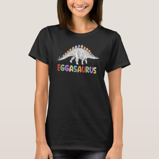 Eggasaurus Stegosaurus Egg Dinosaur Happy Easter D T-shirt (Voorkant)