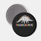 Eggasaurus Stegosaurus Egg Dinosaur Happy Pasen Magneet (Voorkant / Achterkant)