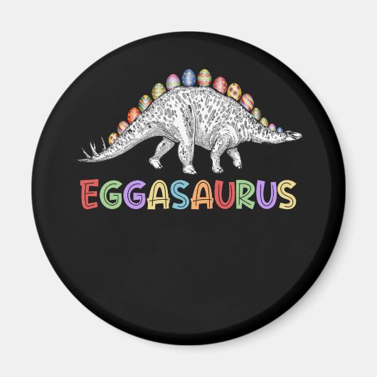 Eggasaurus Stegosaurus Egg Dinosaur Happy Pasen Magneet (Voorkant)