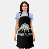 Eggasaurus Stegosaurus Ei Dinosaur Happy Pasen Schort (Gedragen)
