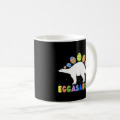 Eggasaurus Stegosaurus Paaseieren Dinosaur Pasen Koffiemok (Voorkant rechts)