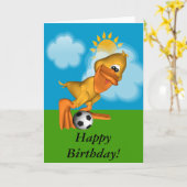 Eggbert de eend Happy Birthday Kaart (Gele Bloem)