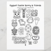 Eggbert Easter bunny and friends! Paper Sheet (Voorkant)