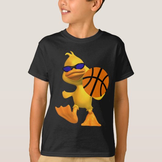 Eggbert The Duck Kinder Cool Basketball T-Shirt (Voorkant)