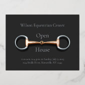Eggbit Snaffle Bit Equestrian Business Folie Uitnodiging Briefkaart (Voorkant)