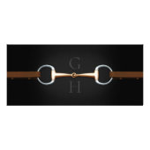 Eggbit Snaffle Bit & Laced Reins Horse Business Reclamekaart (Voorkant)