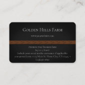 Eggbutt Snaffle Bit & Laced Reins Dubbel Monogram Visitekaartje (Achterkant)