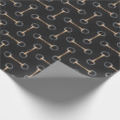 Eggbutt Snaffle Bits Equestrian (op grote schaal) Cadeaupapier (Hoek)
