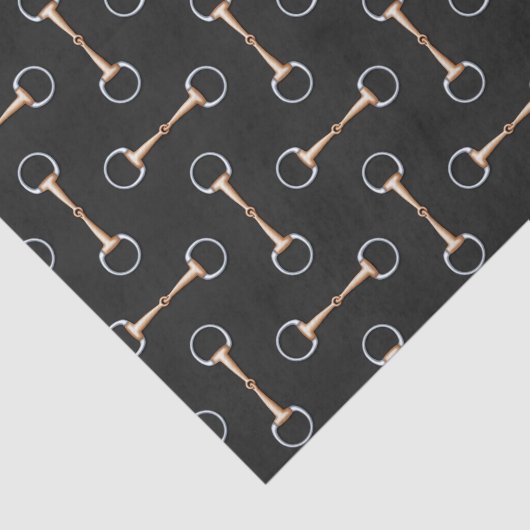 Eggbutt Snaffle Bits Equestrian Tissuepapier (Detail)