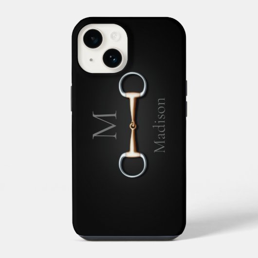 Eggbutt Trensbits Monogram Paardensport iPhone Hoesje (Achterkant)