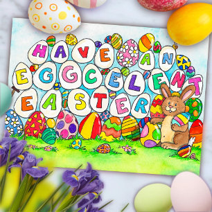 Eggcelent Easter briefkaart van Nicole Janes