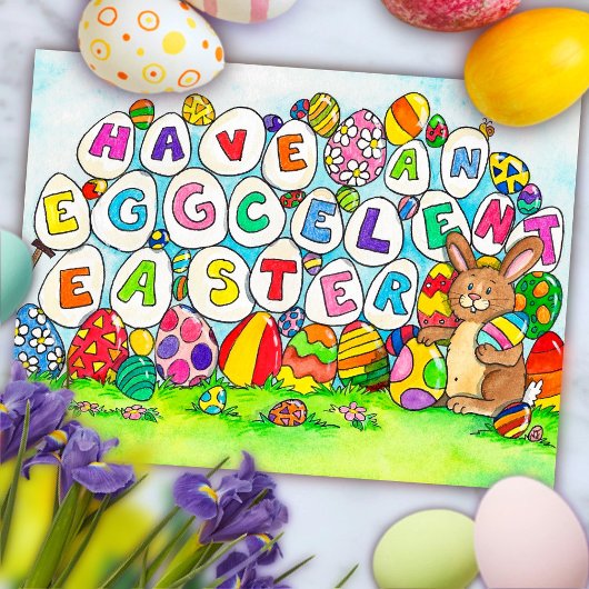 Eggcelent Easter briefkaart van Nicole Janes