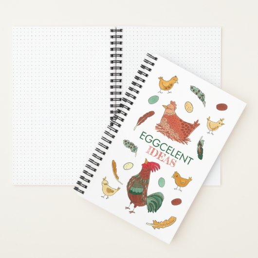 Eggcelent Ideas Funny Chicken Pun Notitieboek (Binnen)