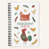 Eggcelent Ideas Funny Chicken Pun Notitieboek (Voorkant)