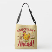 Eggcellent Day Ahead Funny Chicken Boerderij Crossbody Tas (Achterkant)
