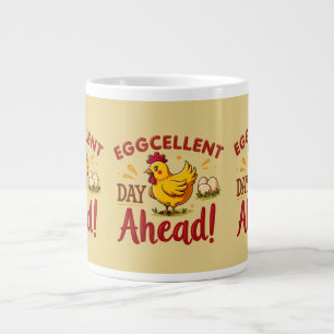 Eggcellent Day Ahead Funny Chicken Boerderij Grote Koffiekop