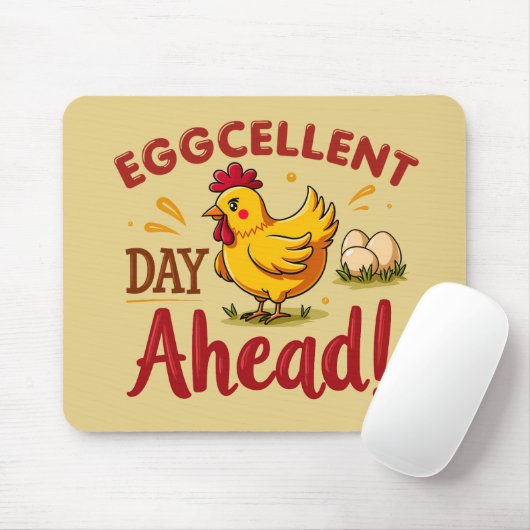 Eggcellent Day Ahead Funny Chicken Boerderij Muismat (Met muis)