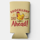 Eggcellent Day Ahead Funny Chicken Boerderij Seltzer Blikjeskoeler (Achterkant)