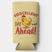 Eggcellent Day Ahead Funny Chicken Boerderij Seltzer Blikjeskoeler (Voorkant)