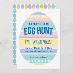 Eggcellent Easter Egg Hunt Invite Kaart