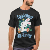 Eggcellent Egg Hunter Cute Easter Bunny Quote Sayi T-shirt (Voorkant)
