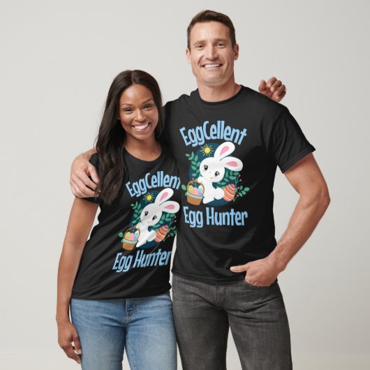 Eggcellent Egg Hunter Cute Easter Bunny Quote Sayi T-shirt (Unisex)
