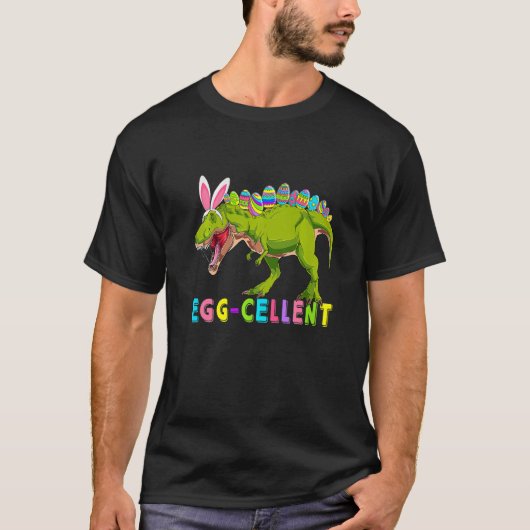 Eggcellent Eggs Cellent Hunter Dinosaur Bunny T re T-shirt (Voorkant)